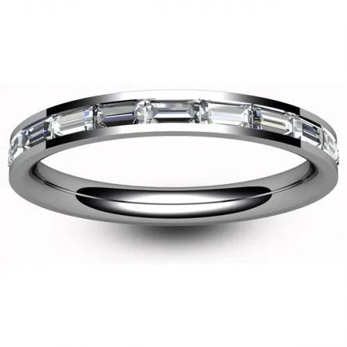 Half Channel Set Baguette Eternity Ring (TBC3005H) - All Metals